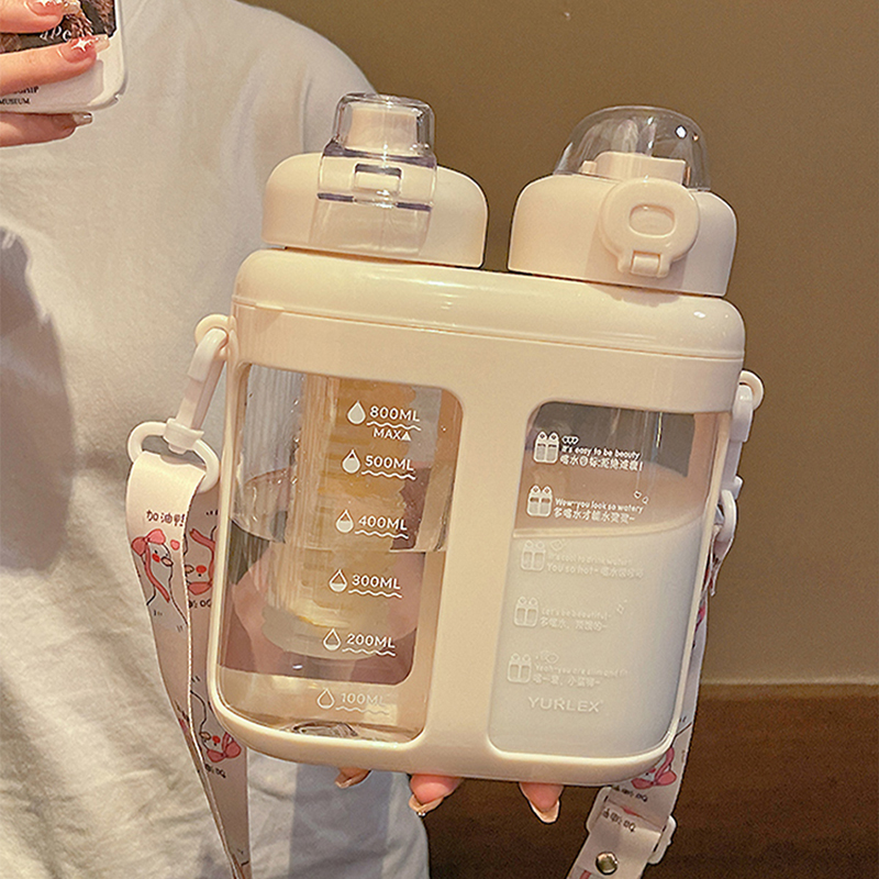 Cute Double Drink Plastic Wate - Water Purification Straw 评论和价格