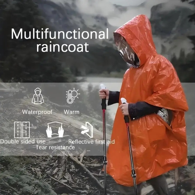 1-5PCS Multifunctional Surviva - Emergency Poncho Rain 评论和价格