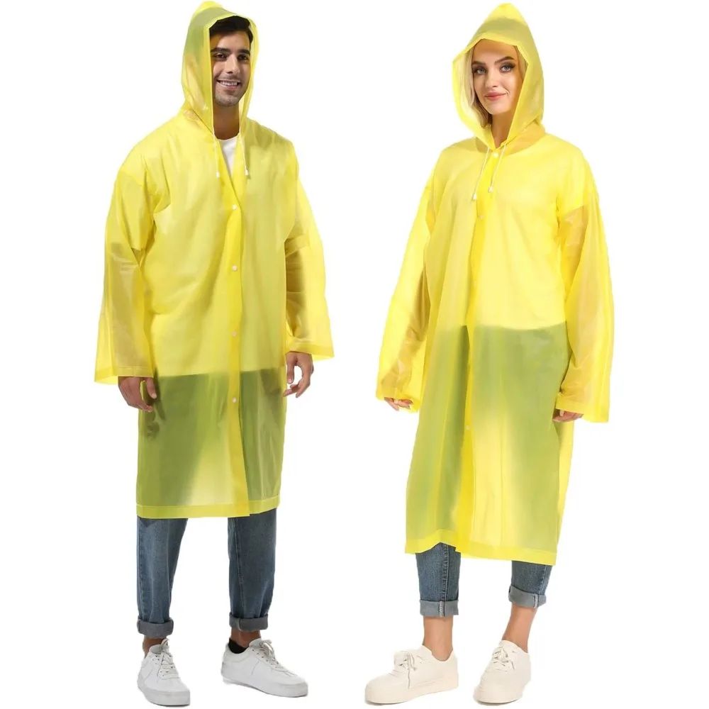 1/2PCS Compact Reusable Rain  - Emergency Poncho Rain 评论和价格
